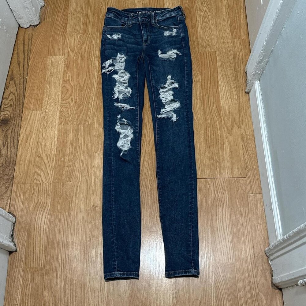 Women's Blue and Navy Jeans